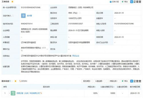 智能云在沈陽成立新公司 注冊資本1億
